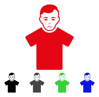 Üzgün adam vektör simgesi