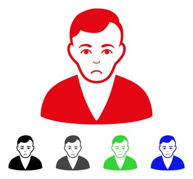 Üzgün adam vektör simgesi