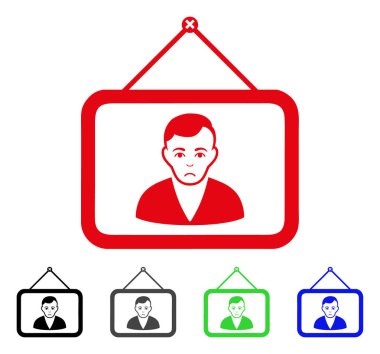 Üzgün bir adam portresi vektör simgesi