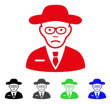 Üzgün bilim adamı vektör simgesi