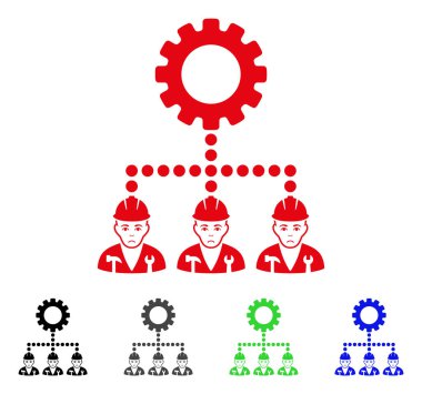 Üzgün hizmet personeli vektör simgesi