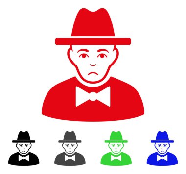 Üzgün casus vektör simgesi