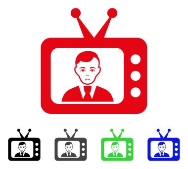 Üzgün Tv Dictor vektör simgesi