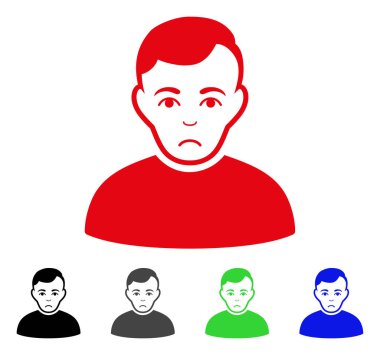 Üzgün kullanıcı vektör simgesi