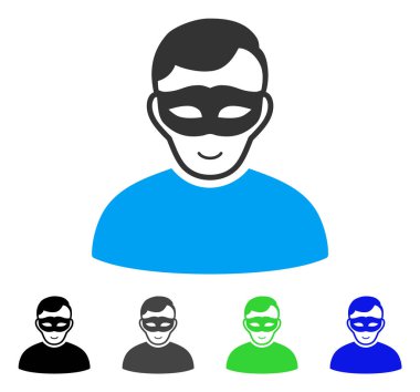 Sevinç anonim kişi vektör simgesi