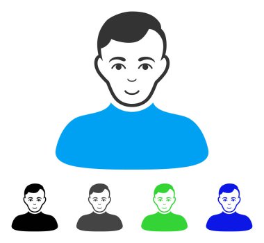 Neşeli çocuk vektör simgesi