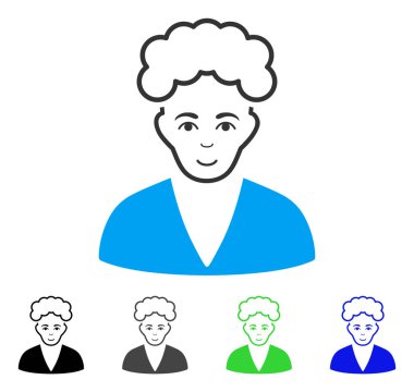 Güzel sarışın çocuk vektör simgesi