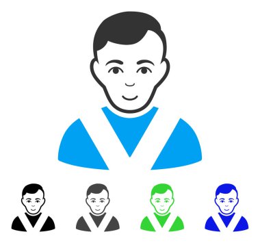 Mutlu ödül adam vektör simgesi