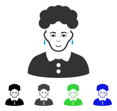 Güzel esmer kadın vektör simgesi