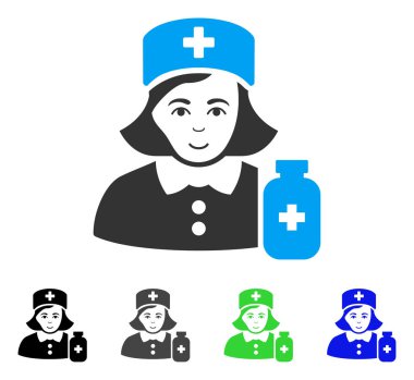 Joy eczacı hanım vektör simgesi