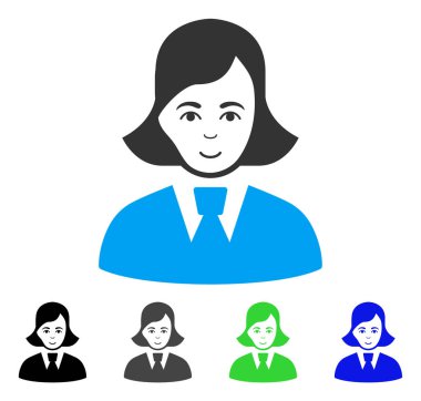 Pozitif tezgahtar Bayan vektör simgesi