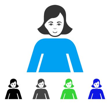 Mutluluk Bayan vektör simgesi