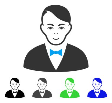 Gülümseyen satıcı vektör simgesi