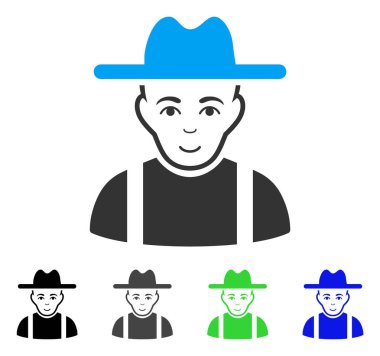 Çiftçi adam vektör simgesi zevk