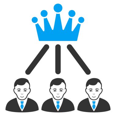 Hiyerarşi erkekler düz simgesi