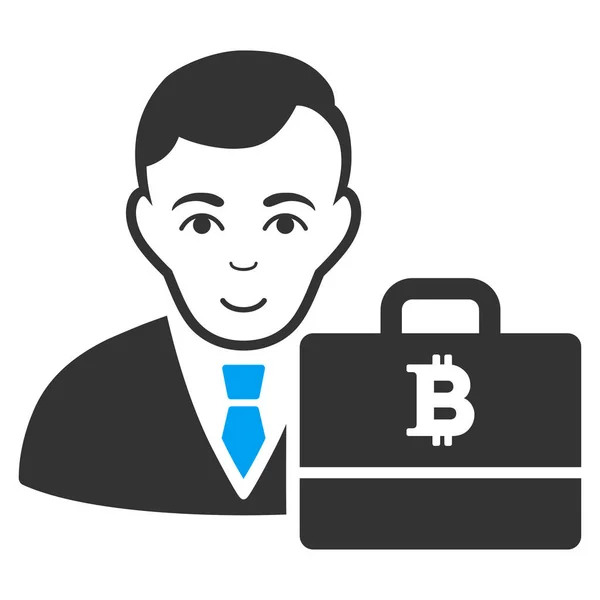 Bitcoin Accounter Flat ikonen — Stock vektor