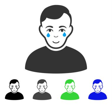 Sevinç ağlayan çocuk vektör simgesi