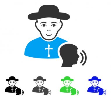 Sevinç mümin itiraf vektör simgesi