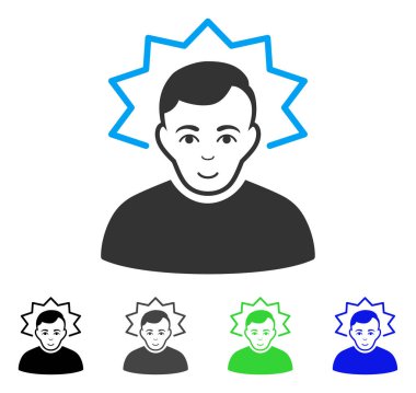 Gülümseyen mucit vektör simgesi