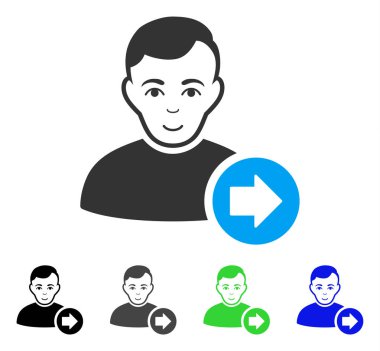 Kullanıcı vektör simgesi aşağıdaki gülümseyen