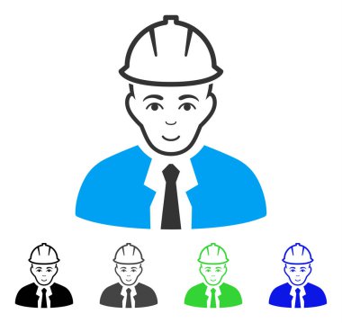 Mutlu mühendis vektör simgesi