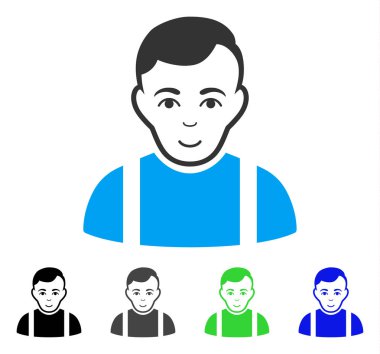 Sevinç adam vektör simgesi