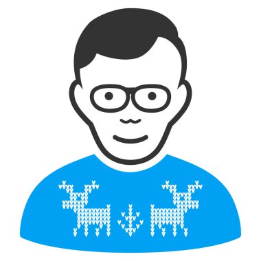 İnek adam düz simgesi