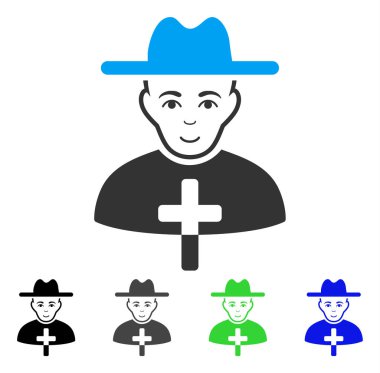 Sevinç Katolik rahip vektör simgesi