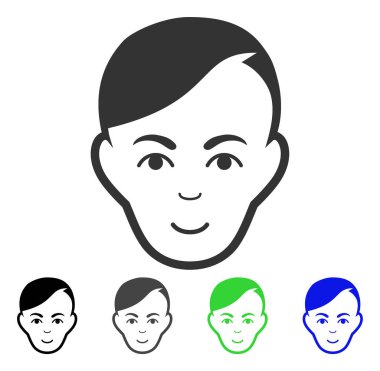 Mutluluk insan kafası vektör simgesi