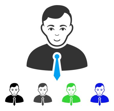 Pozitif işadamı vektör simgesi