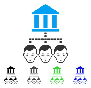 Sevindim banka müşterilerine vektör simgesi