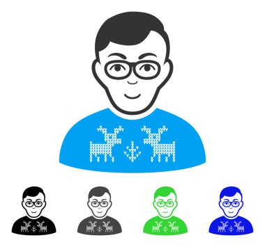 Mutlu inek çocuk vektör simgesi