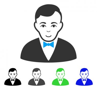 Mutlu satıcı vektör simgesi