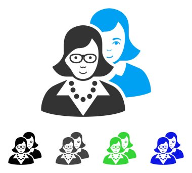 Mutlu zeki kadınlar vektör simgesi