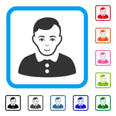 Çocuk sevinç simgesi çerçeveli