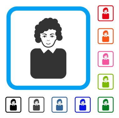 Bürokrat Bayan çerçeveli sevinç kutsal kişilerin resmi