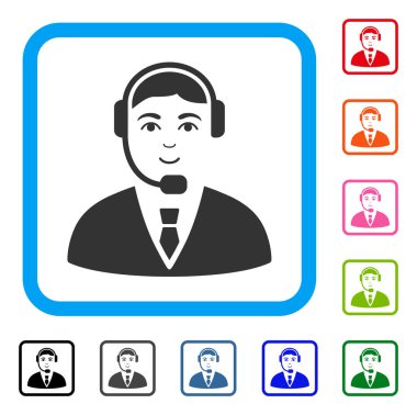 Çağrı Merkezi operatörü çerçeveli zevk simgesi