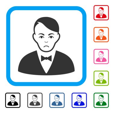 Satıcı mutsuz simgesi çerçeveli