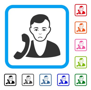 Resepsiyonist düz simgesi