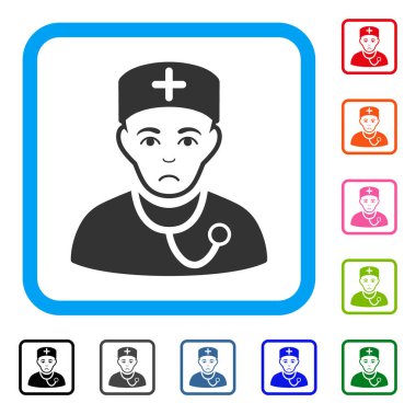 Doktor üzgün simgesi çerçeveli