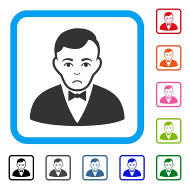 Satıcı üzgün simgesi çerçeveli