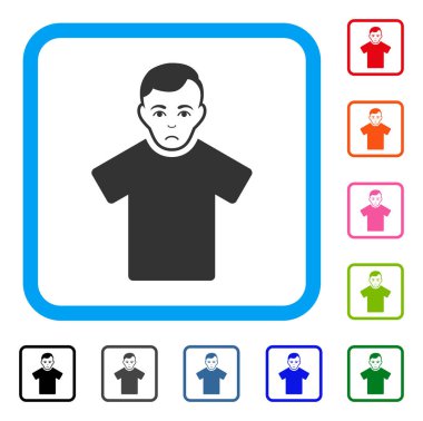 Adam çerçeveli Dolor simgesi