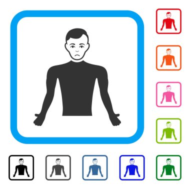 Adam vücut çerçeveli Dolor simgesi