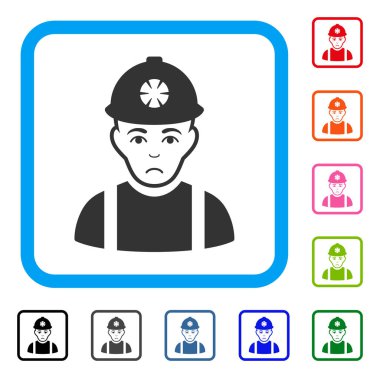 Zavallı simgesi madenci çerçeveli