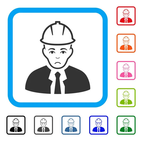 Ingenieur ingelijst helaas pictogram — Stockvector