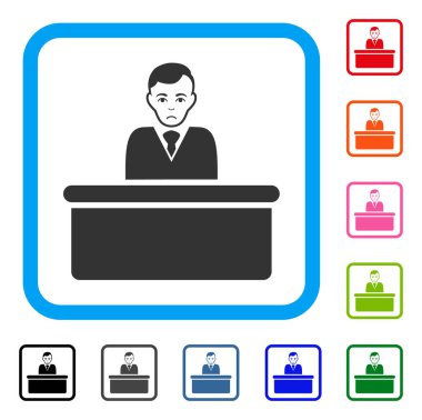 Dolor simge büro memuru çerçeveli