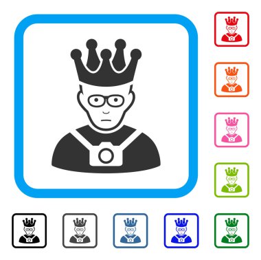 Tayland Kralı üzgün simgesi çerçeveli