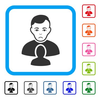 Kullanıcı ortak üzgün simgesi çerçeveli