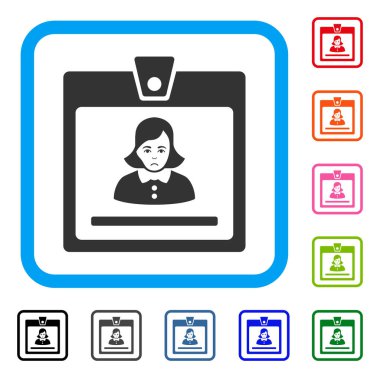 Kadın rozeti ne yazık ki simge çerçeveli