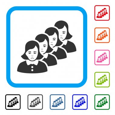 Zavallı simge kadın sıra çerçeveli